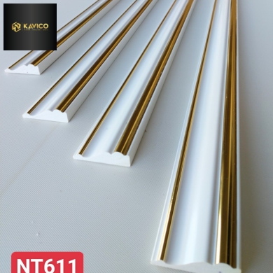 phào nẹp tường trắng vàng PS - 60